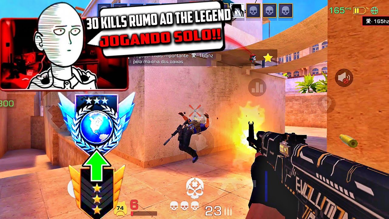 30 KILLS JOGANDO SOLO RUMO AO THE LEGEND | ROG PHONE 6 165 FPS - STANDOFF 2