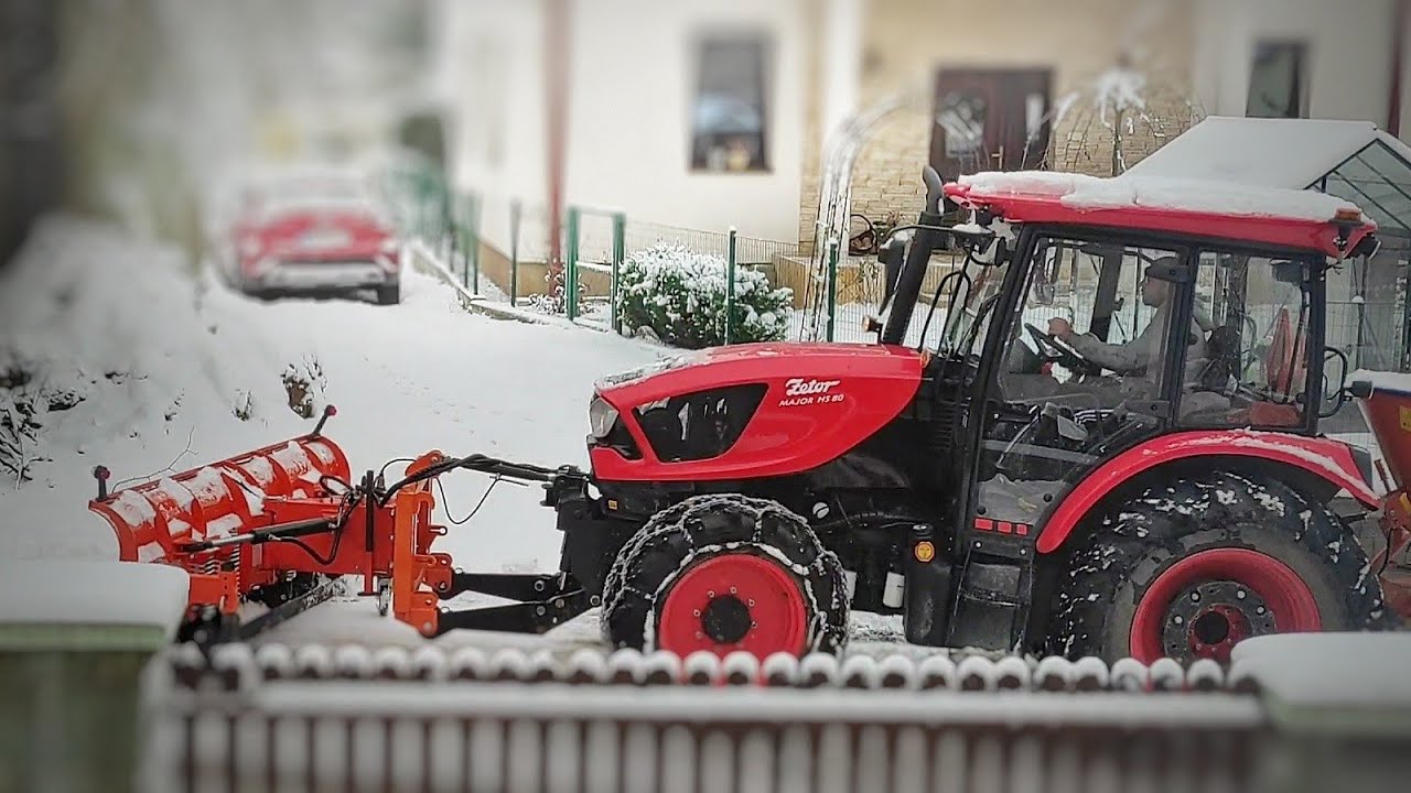 Уборка снега Zetor Major 80 HS и Zetor Crystal 16145