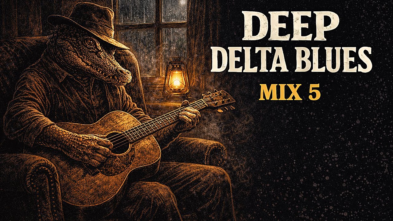 50 MIN Blues Instrumental | Slide Guitar & Harmonica | Gator  Blues Mix 5