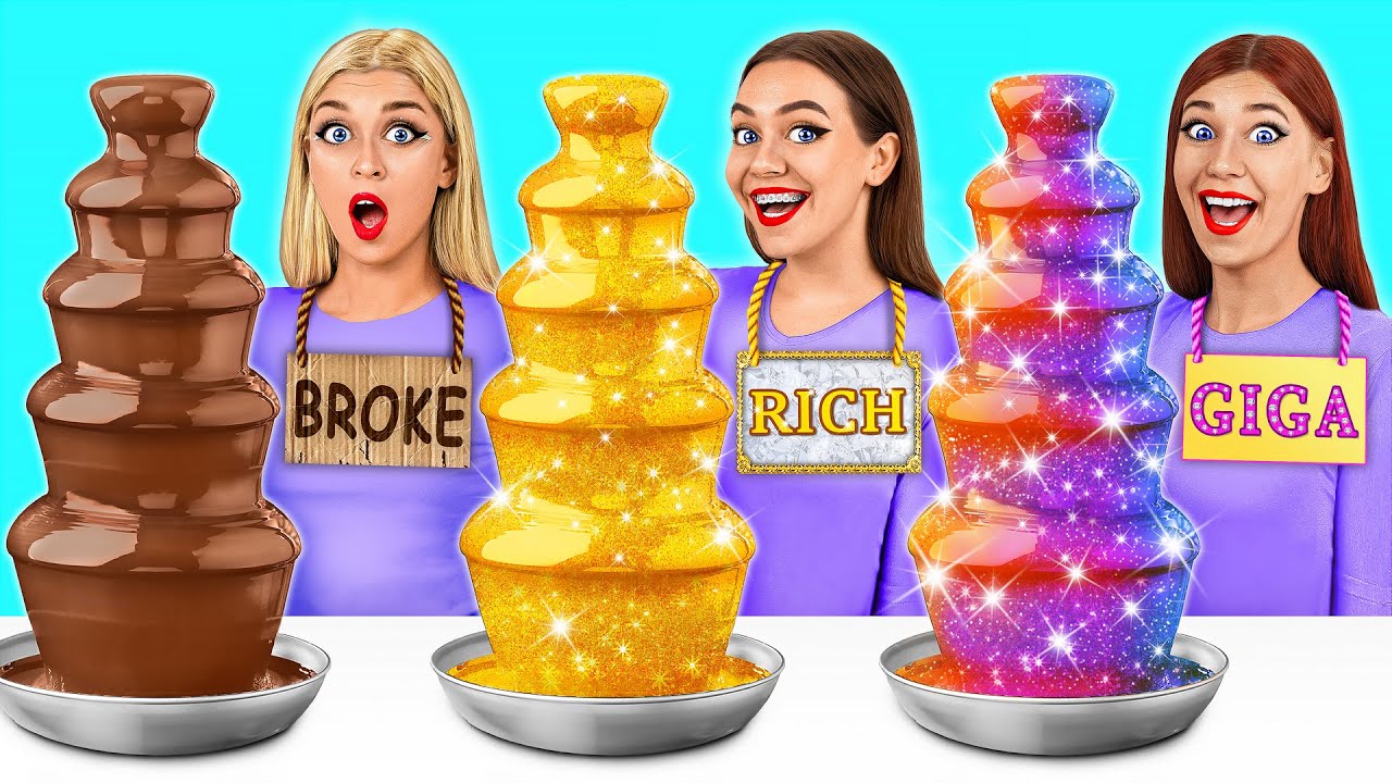 Riche VS Fauché VS Giga Riche Aliments Défi par Multi DO Challenge