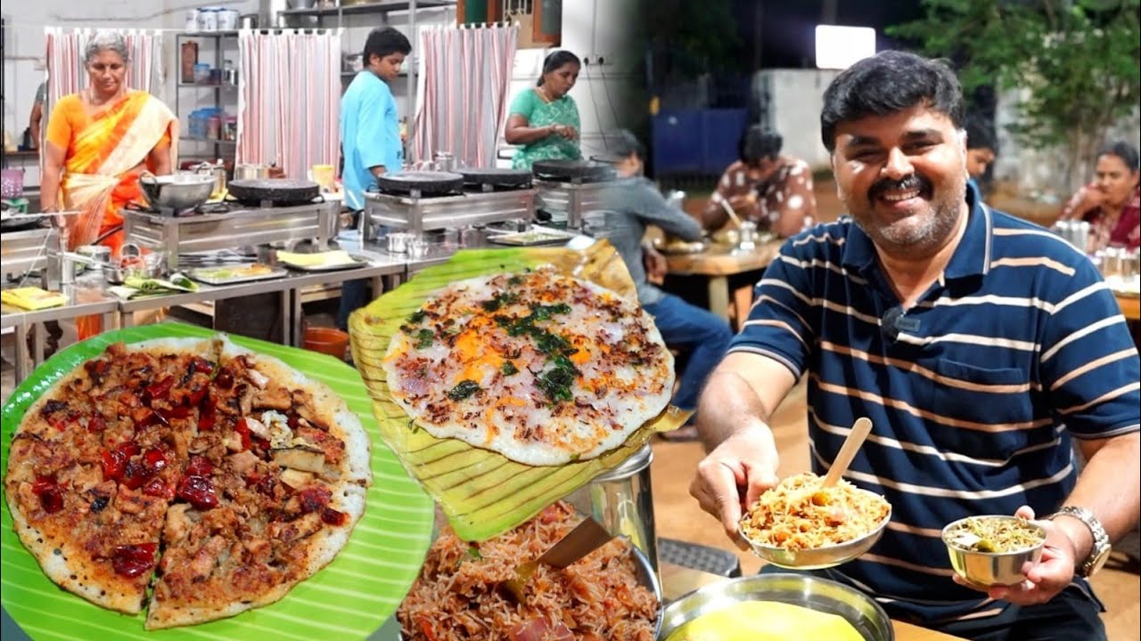 இம்புட்டு வெரைட்டியா ?! | 25 கிலோ கல்லு மொறு மொறு தோசைகள் - குடும்பங்கள் கொண்டாடும் மாலை நேர உணவகம் 