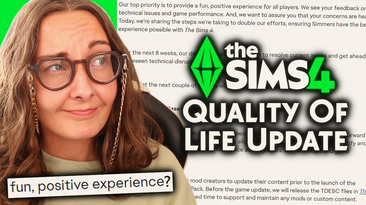 New Quality of Life Roadmap for The Sims 4 but will it happen?