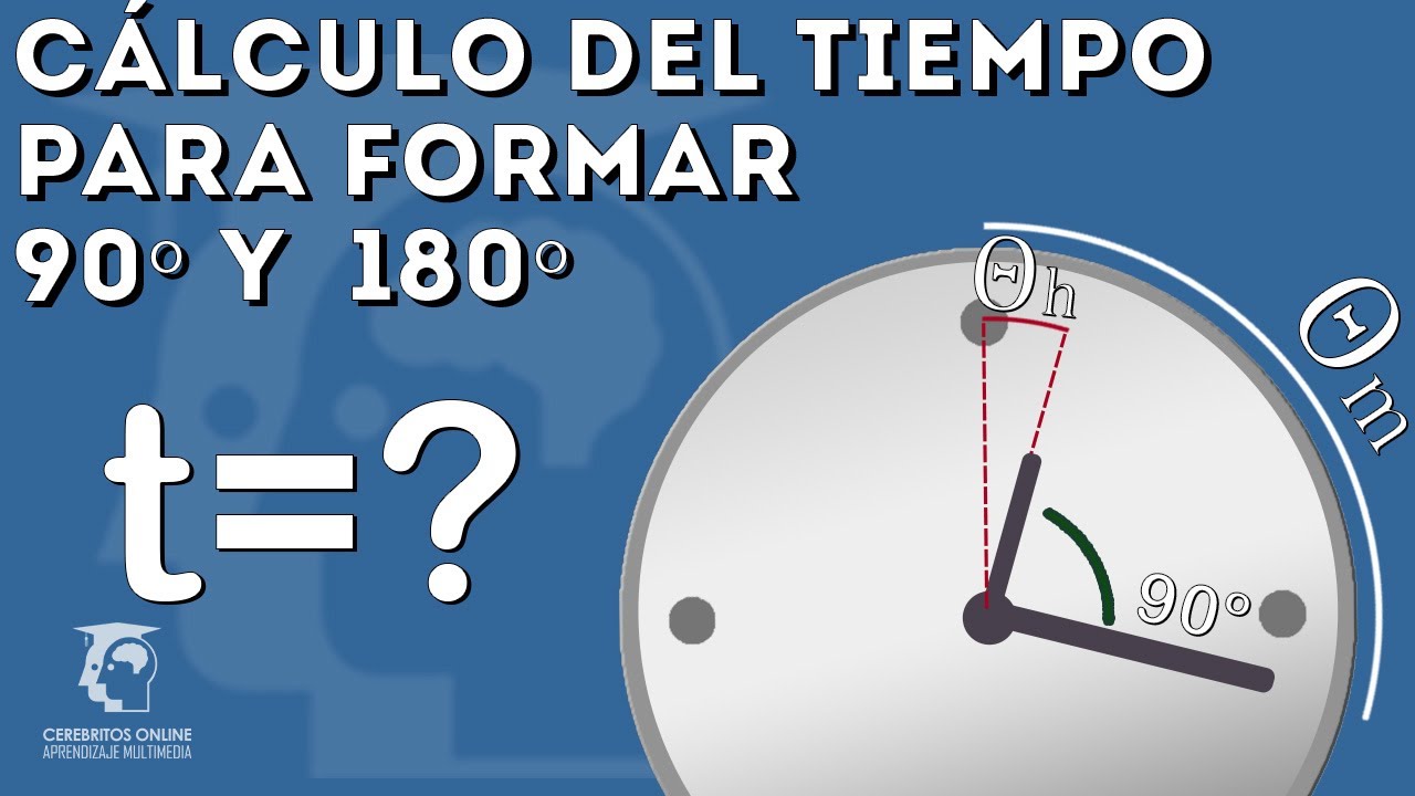 EJERCICIO 6/MCU Cálculo del tiempo que tardan el minutero y el horario en formar ángulos de 90 y 180