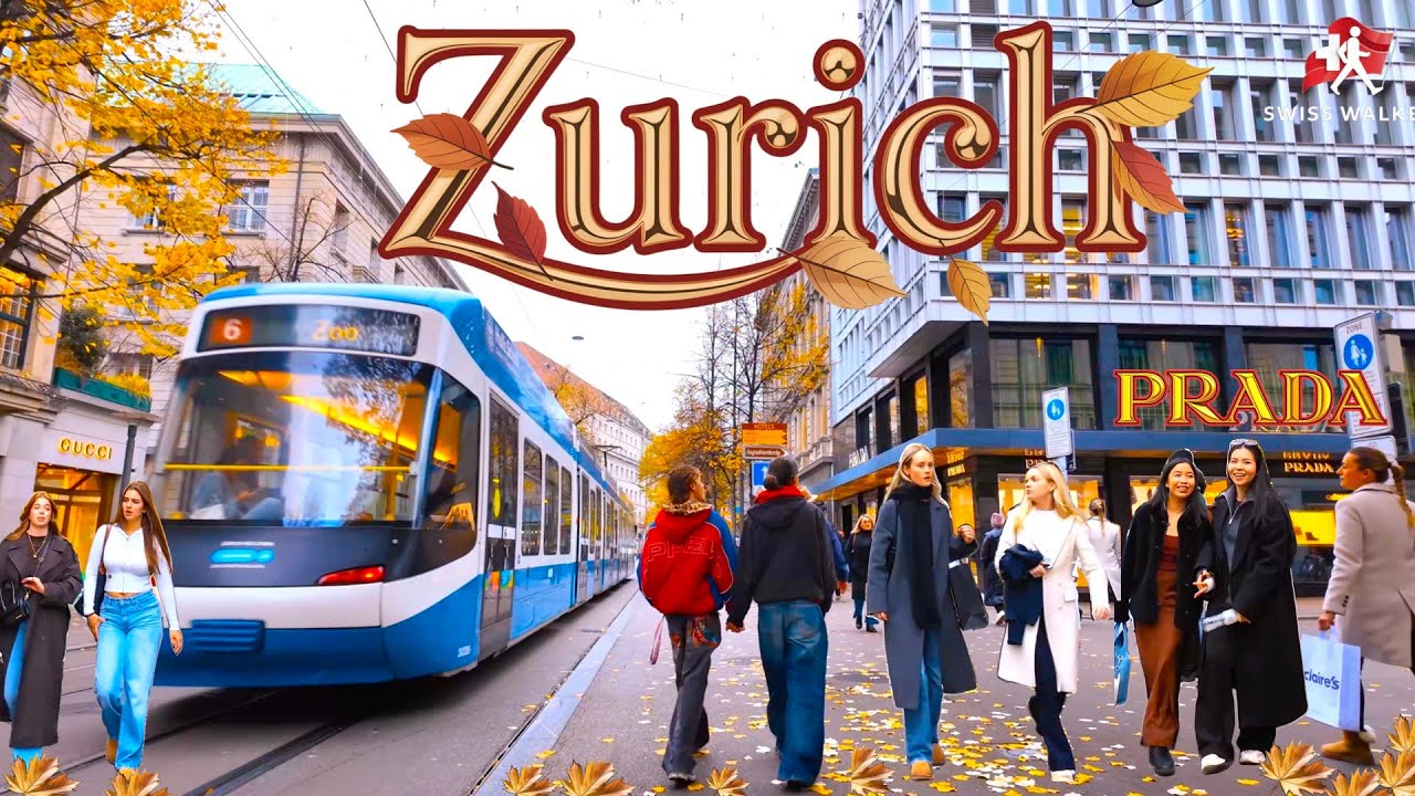 Walking Slowly Through Zurich as Winter Takes Over  Switzerland Walking Tour 🇨🇭