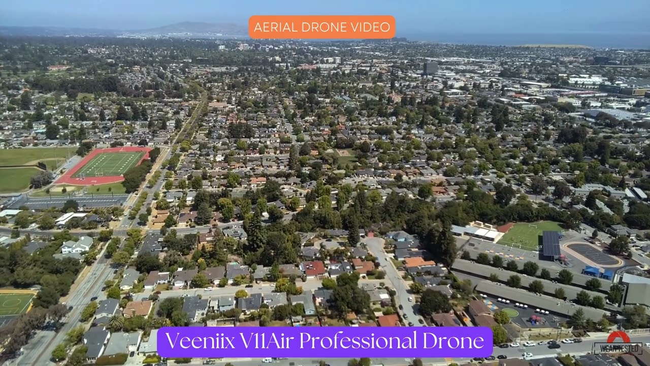 Veeniix V11Air Consumer Drone Video - Urban Aerial High School