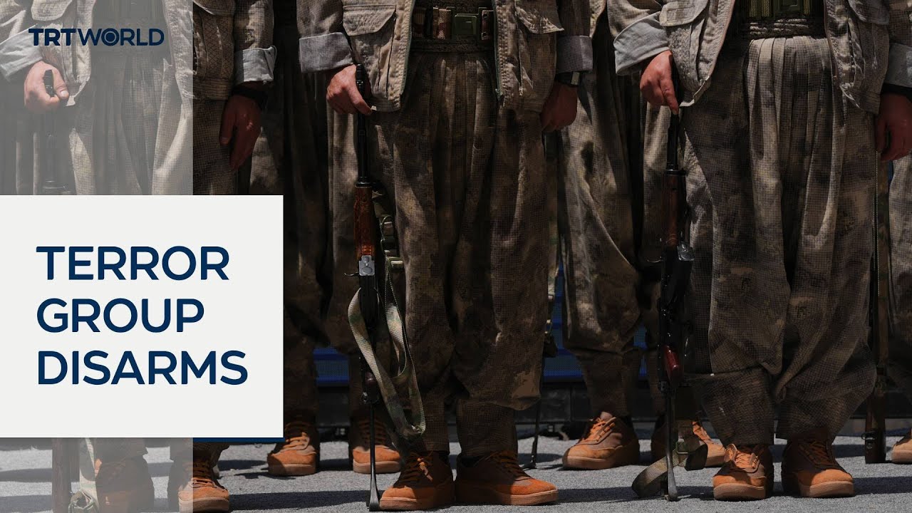 Members of PKK terrorist organisation begin to lay down arms