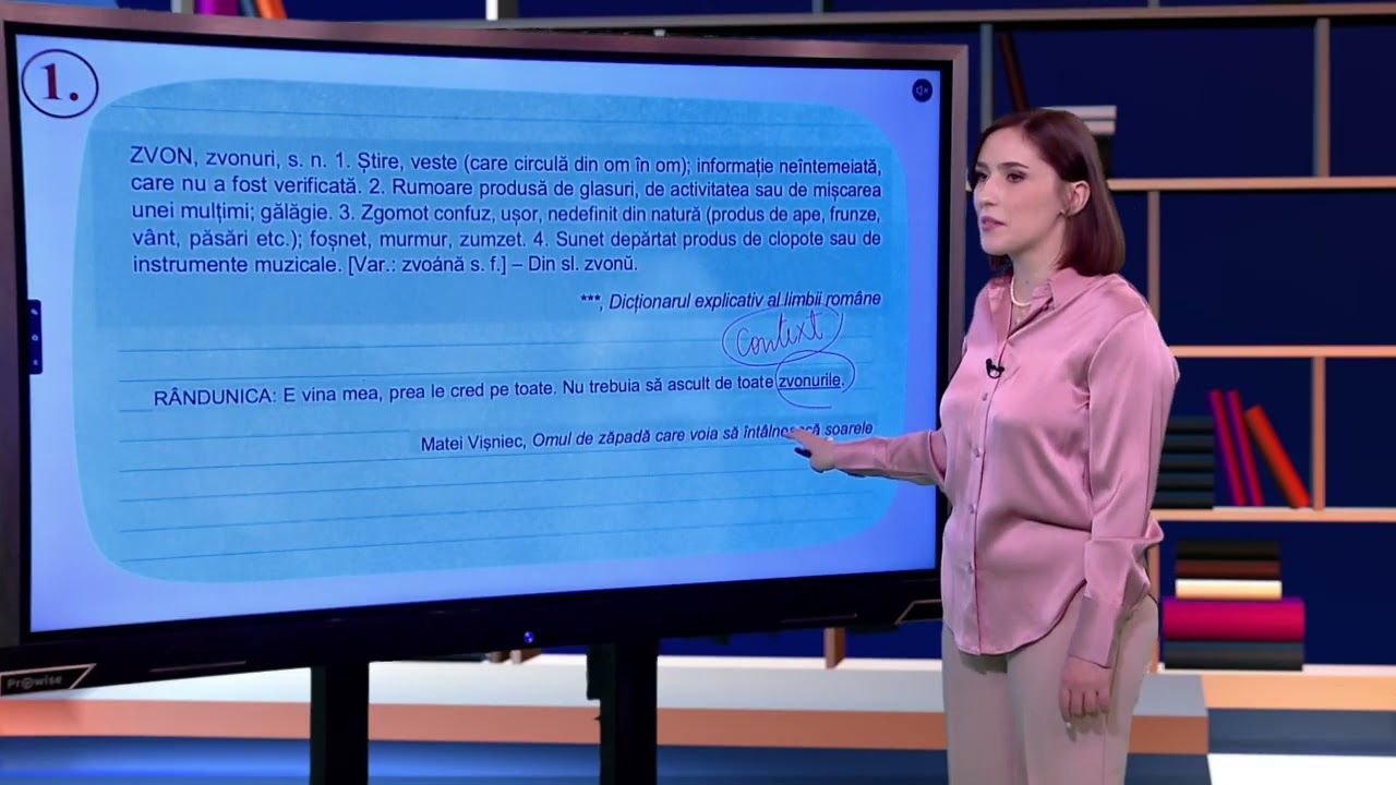 TeleŞcoala: Limba şi literatura română clasa a VIII-a – Elemente de vocabular (@TVR2)