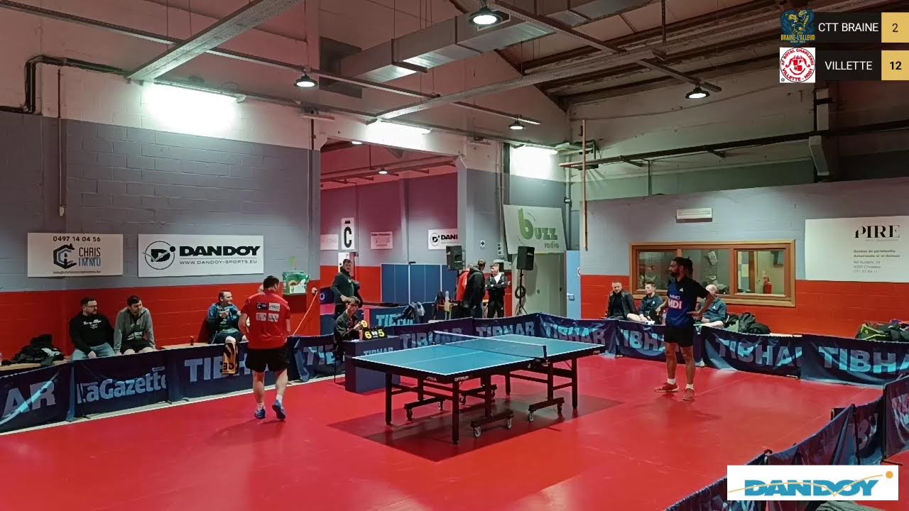 National 1 - interclubs 12-  Villette A VS Braine l'Alleud A
CTT BRAINE VS VILLETTE