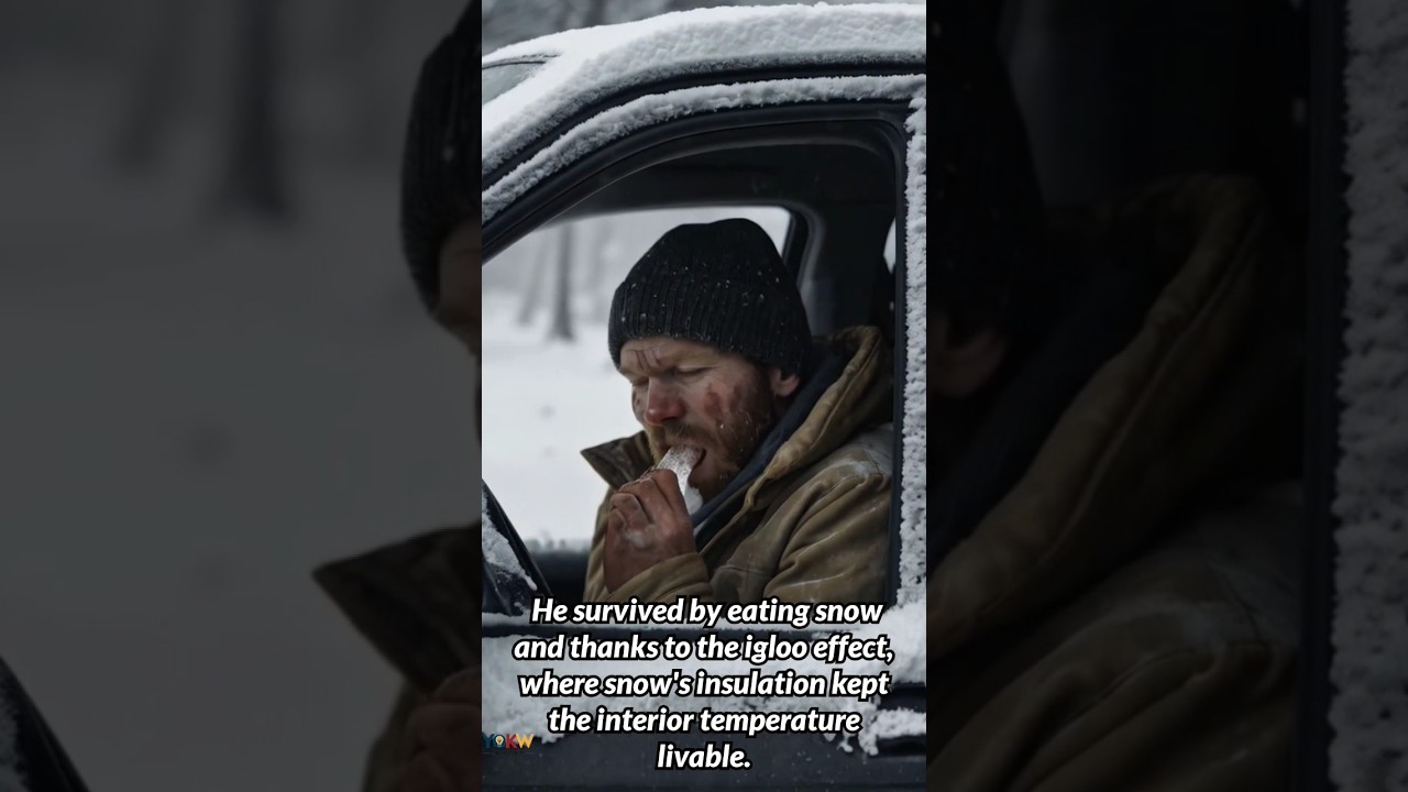 Man Survived 2 Months in Car| #shorts #snow #snowcovered #survived