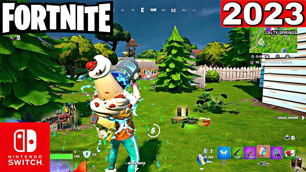 Fortnite 2023 Nintendo Switch - Battle Royale Gameplay