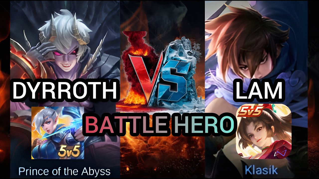 mobile legends vs honor of kings dyrroth vs lam #mobilelegends #honorofkings #mlbb #hok