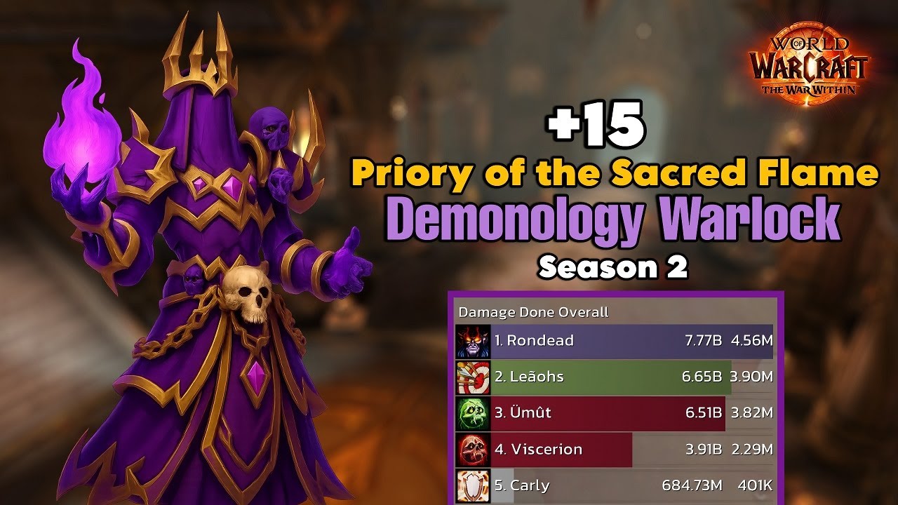 +15 Priory of the Sacred Flame | Demonology Warlock | TWW Season 2 Mythic+