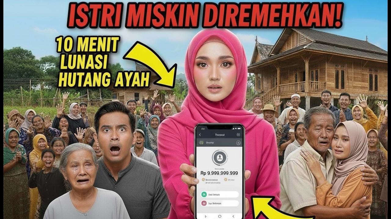 ISTRI MISKIN DIREMEHKAN, 10 MENIT LUNASI HUTANG AYAH — SUAMI TERTEGUN LIHAT ISI SALDO ATM ISTRI !!!