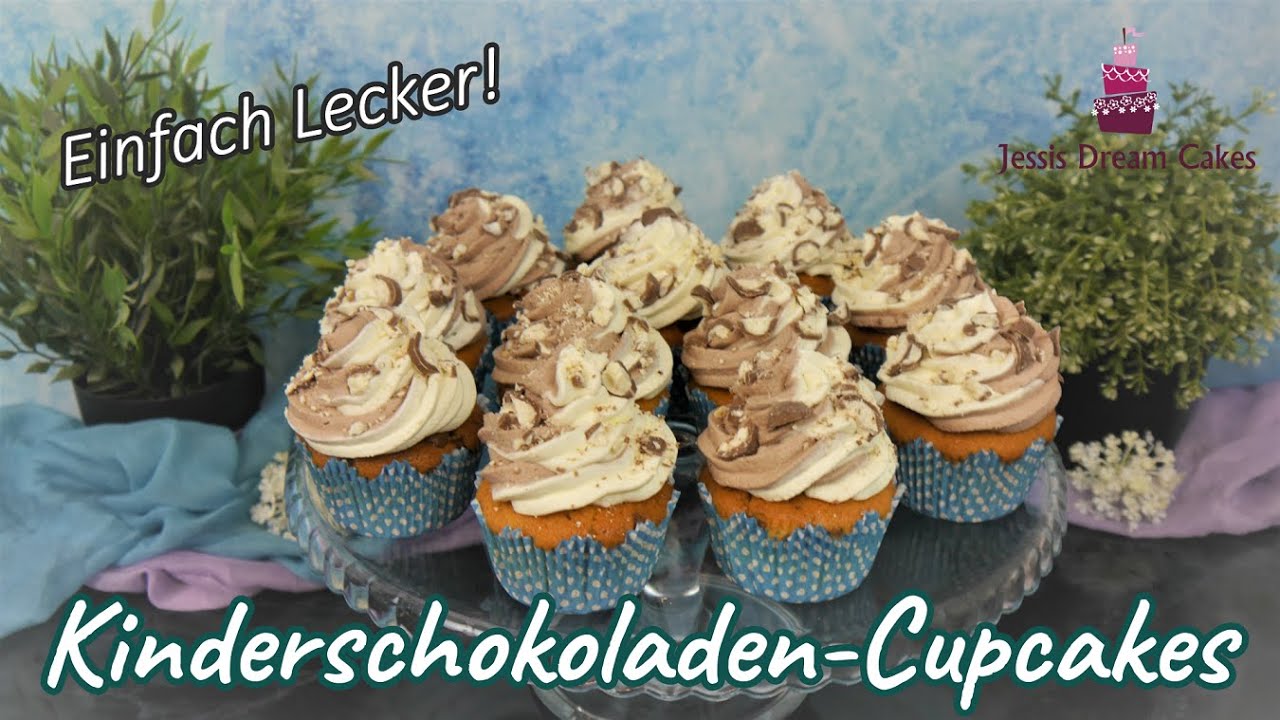 Leckere Kinderschokoladen Cupcakes / Muffins mit Kinderschokolade und Mascarpone-Sahne-Topping🤤