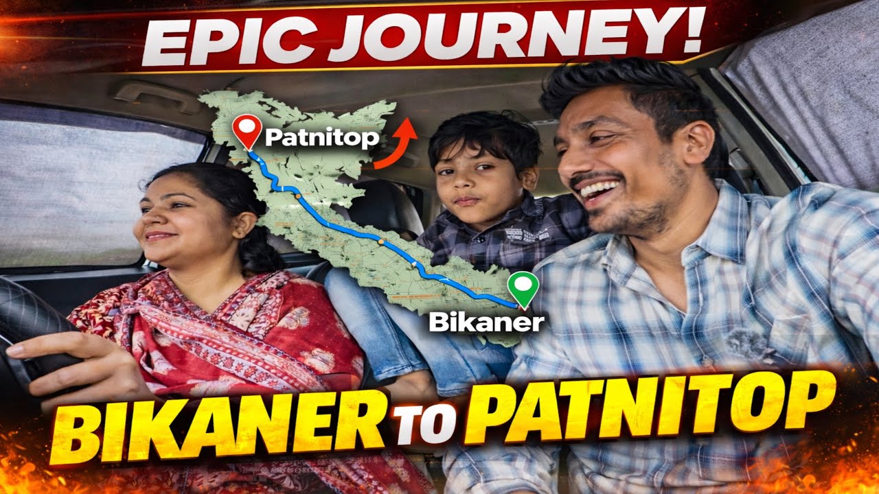 Winter Kashmir Road Trip | Bikaner to Patnitop with 5 Year Old Baby ❄️ Family Travel 2026