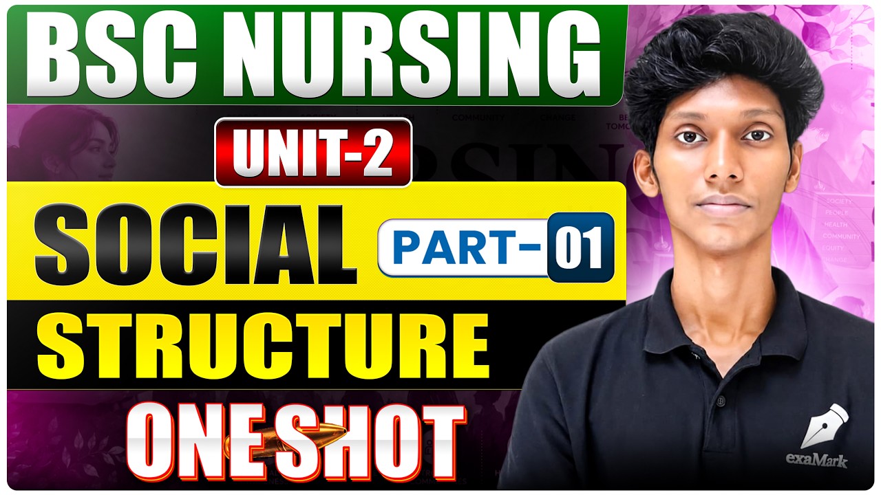 Social Structure Part 1|| One Shot || Sociology ||Bsc Nursing || Gnm