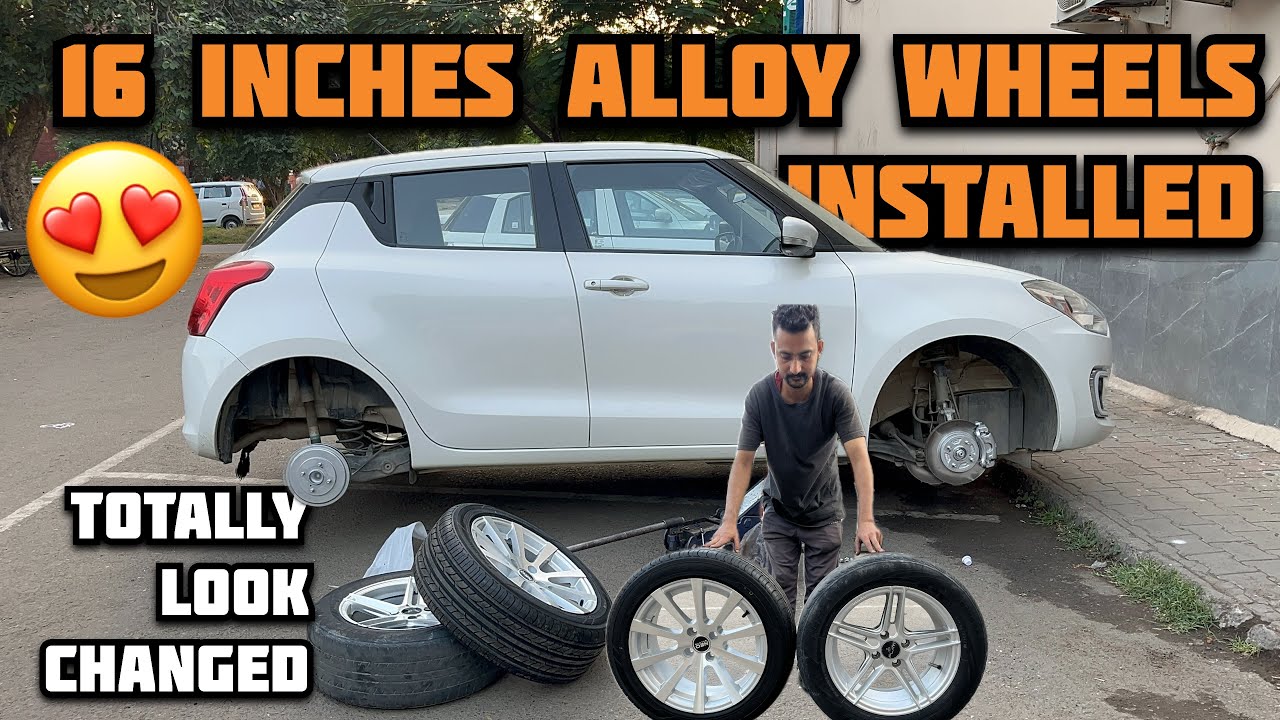 Changed Our SWIFT❤️Alloy Wheels 16 inches YOKOHAMA TYRES🔥||Sonu Saini||