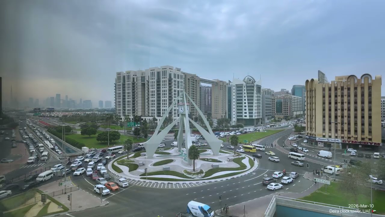 Most clouded  day,  10 March 2026 #Deira #uae #rain #timelapse