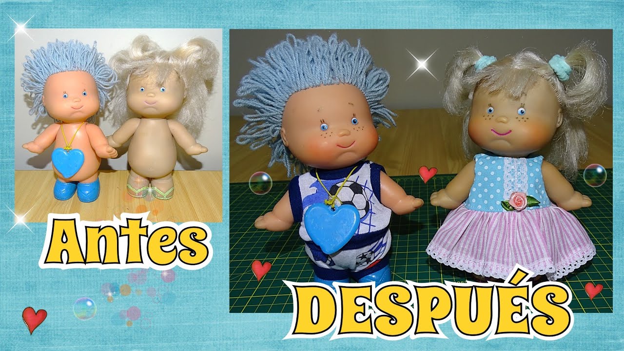 Restauración de Muñecas antiguas de los 80s y confección de ropa Tutorial paso a paso