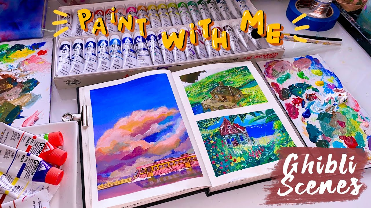 PAINT WITH ME 🎨 - Ghibli Scenes