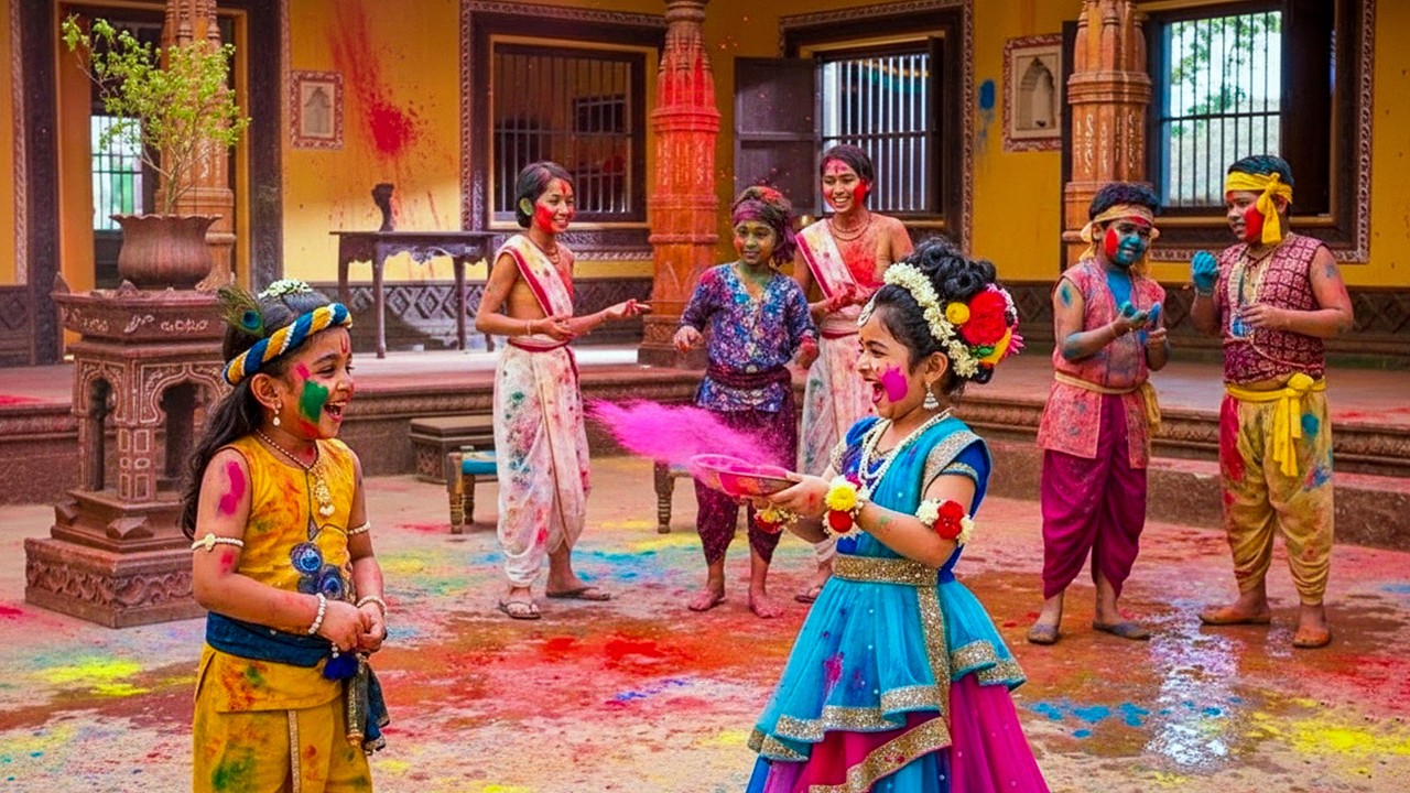 कान्हा राधा के पास जा रहे होली खेलने | Holi Special | Yashomati Maiyaa Ke Nandlala