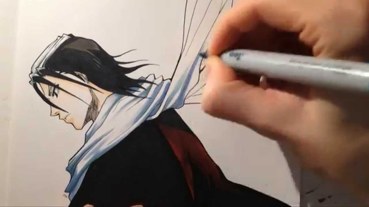 BLEACH - Copic Speed Drawing Byakuya Kuchiki