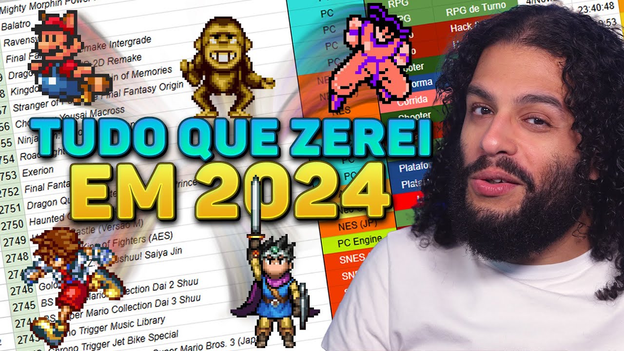 TODOS os jogos que eu ZEREI em 2024