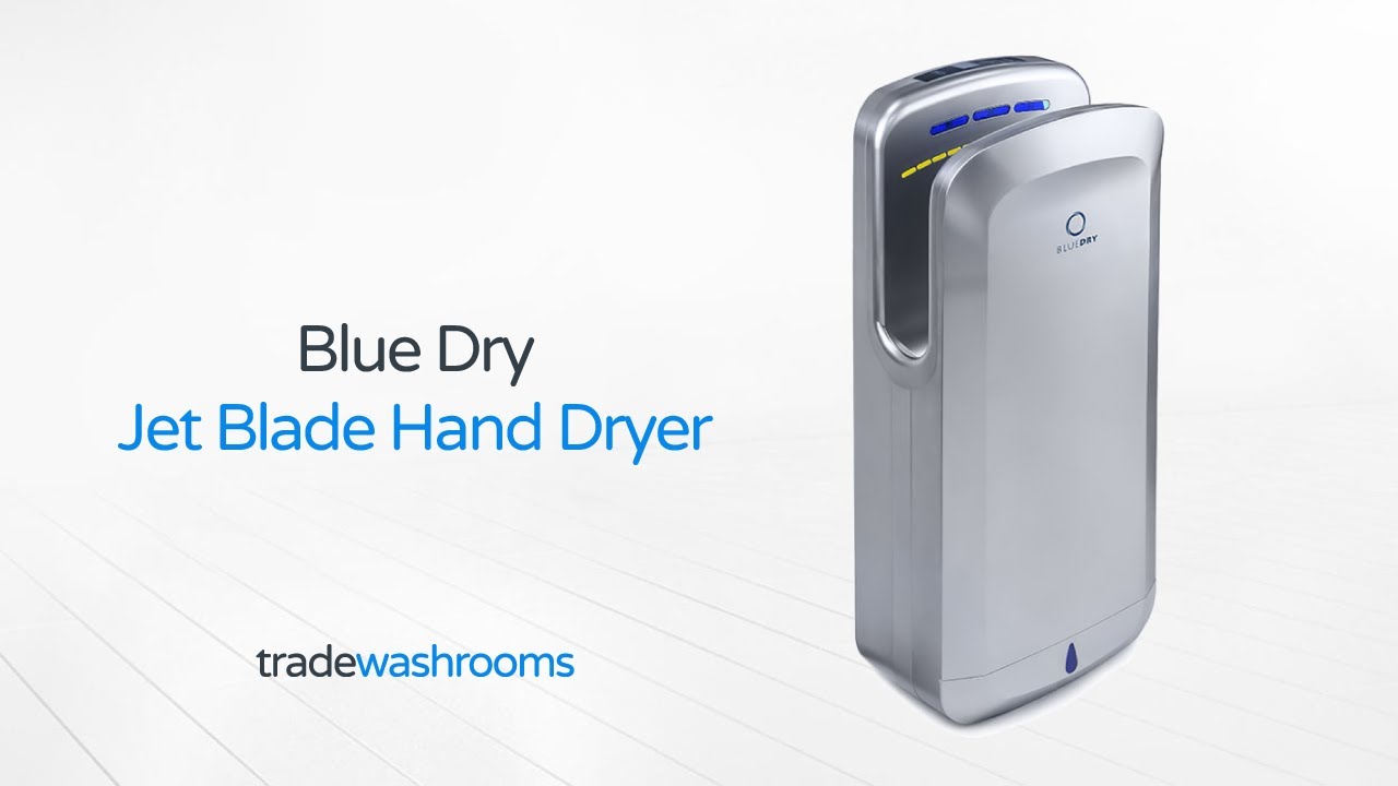 Blue Dry Jet Blade Hands-In Hand Dryer