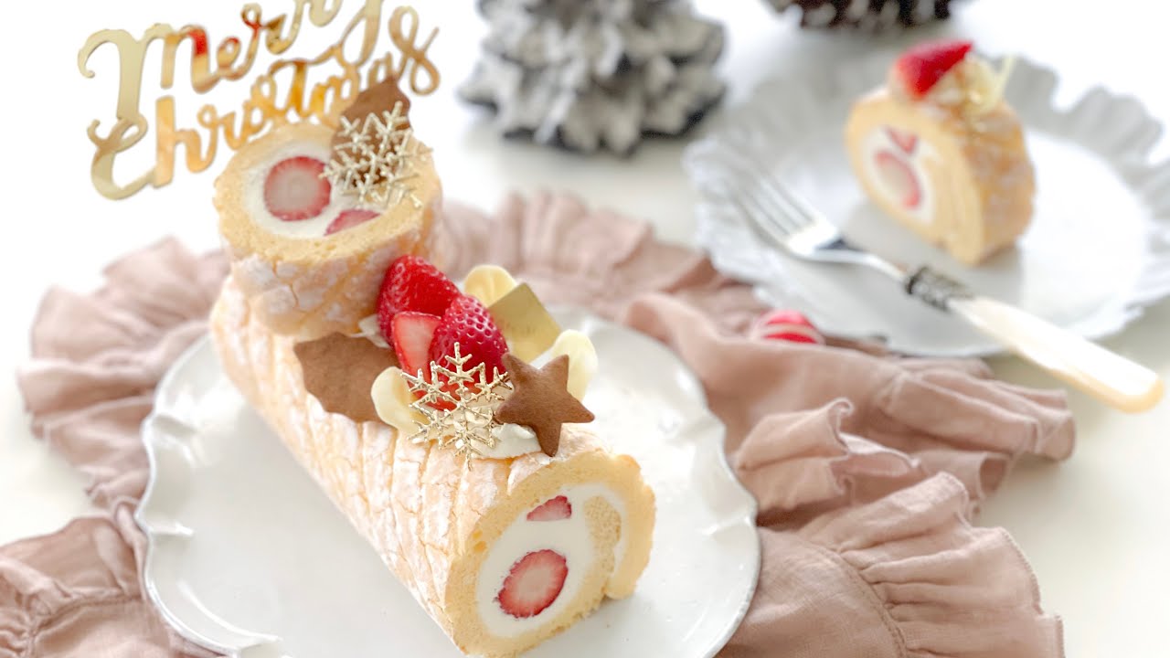 いちごのビスキュイロール