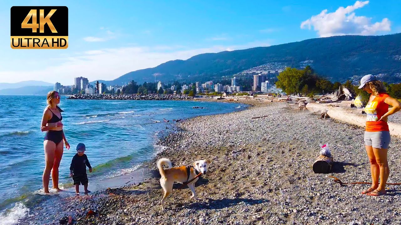 West Vancouver Beach, British Columbia, Canada - 4K Virtual Walking Tour around the City - Travel