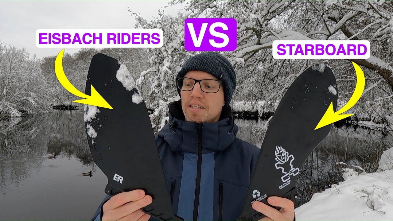 Test Eisbach Riders Sustainable SUP Touring Fin & compare Starboard Touring Fin. Paddle boarding