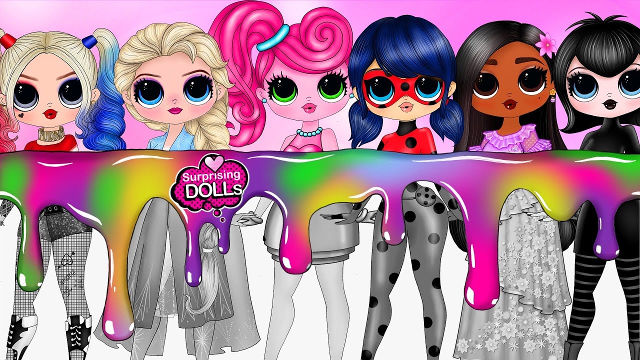 Encanto, Mommy Long Legs, Ladybug, Harley Quinn, Mavis Colors Switch Up - DIY Paper Dolls & Crafts