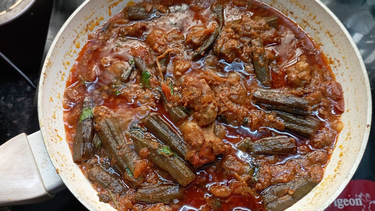 Hydi famous bhindi ladies finger okra mutton || tasty lajawab recipe || like share subscribe ❤️
