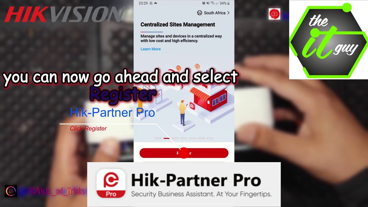 Как зарегистрировать приложение Hik-Partner Pro