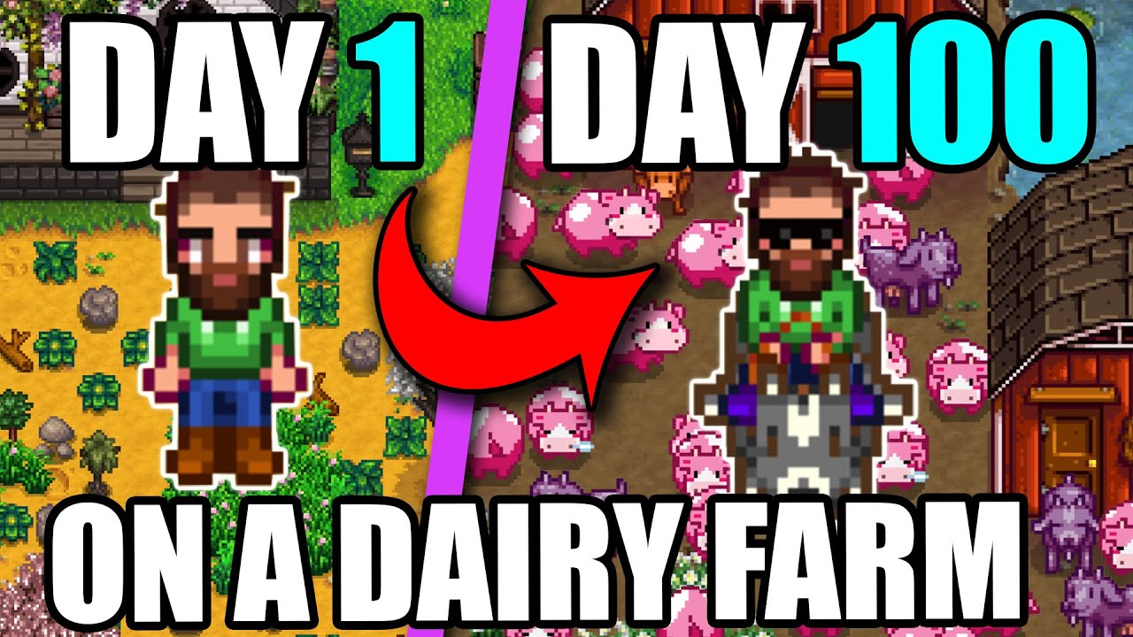 I Played 100 Days of Stardew Valley BUT as a Dairy Farmer