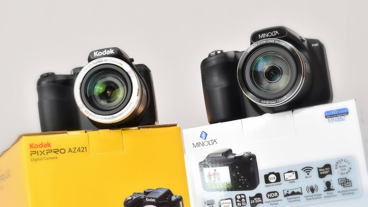 Cheap Superzoom Camera Comparison - Kodak AZ421 vs Minolta MN35Z