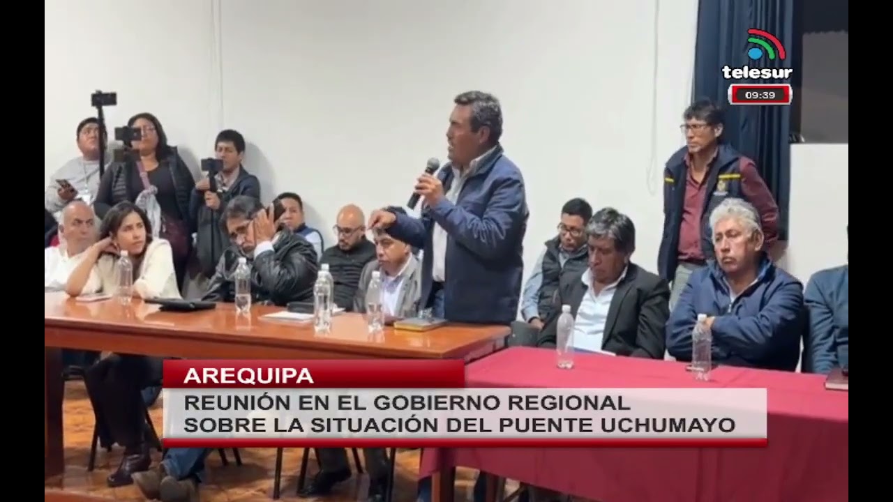 REUNION EN EL GOBIERNO REGIONAL SOBRE LA SITUACION DEL PUENTE UCHUMAYO - #arequipa