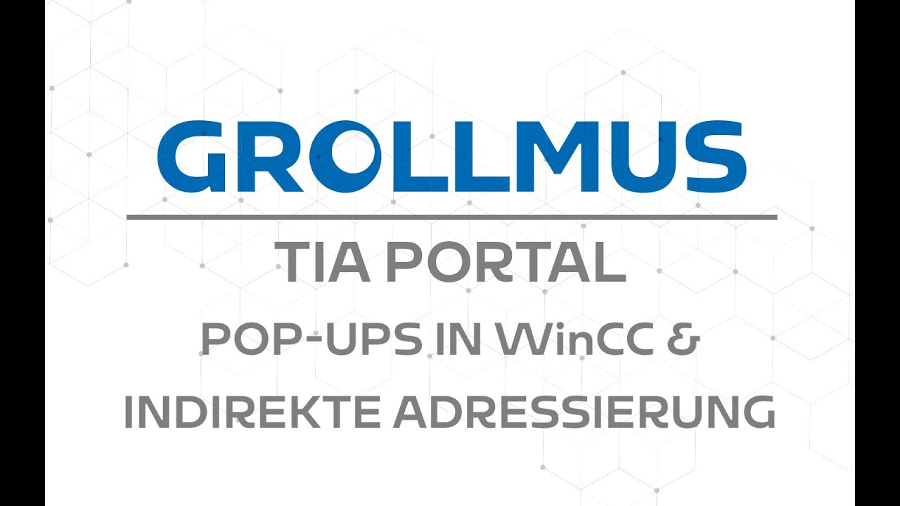 Pop-ups in WinCC und indirekte Adressierung