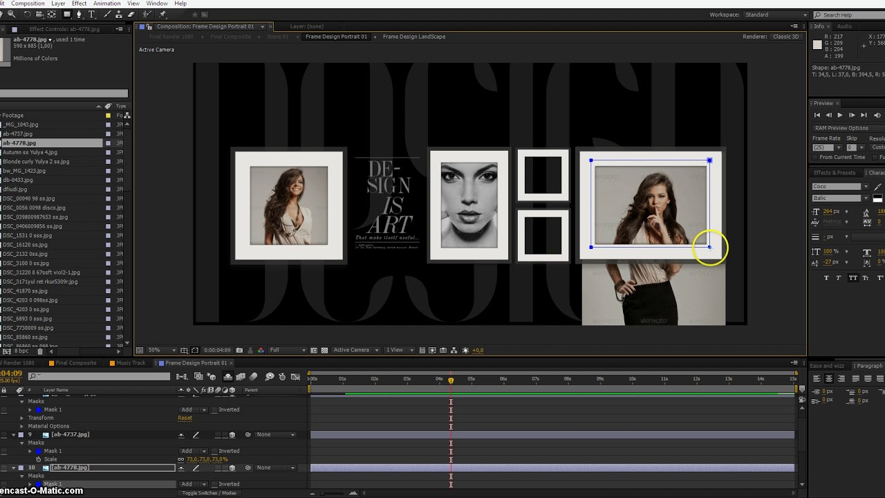 Full Scene Customization: Elegant Photo Gallery On The Wall
