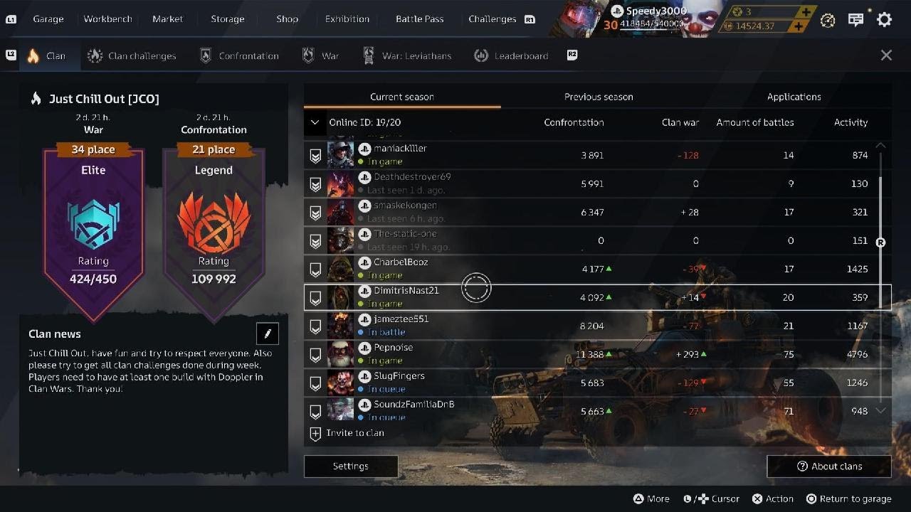 Crossout Leviathans Clan War - JCO vs CHAOS