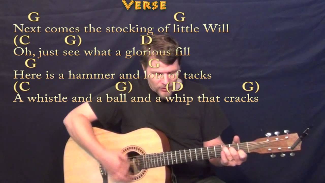 Up On The Housetop (Christmas) Strum Guitar Cover Lesson in G with Chords/Lyrics