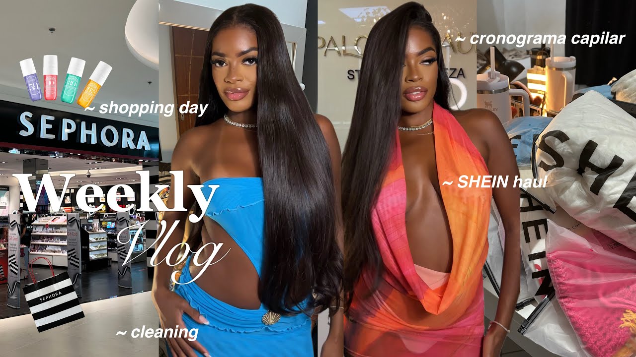WEEKLY VLOG: morando sozinha aos 22, cronograma capilar, HAUL Shein, shopping day & mais! 💗✨