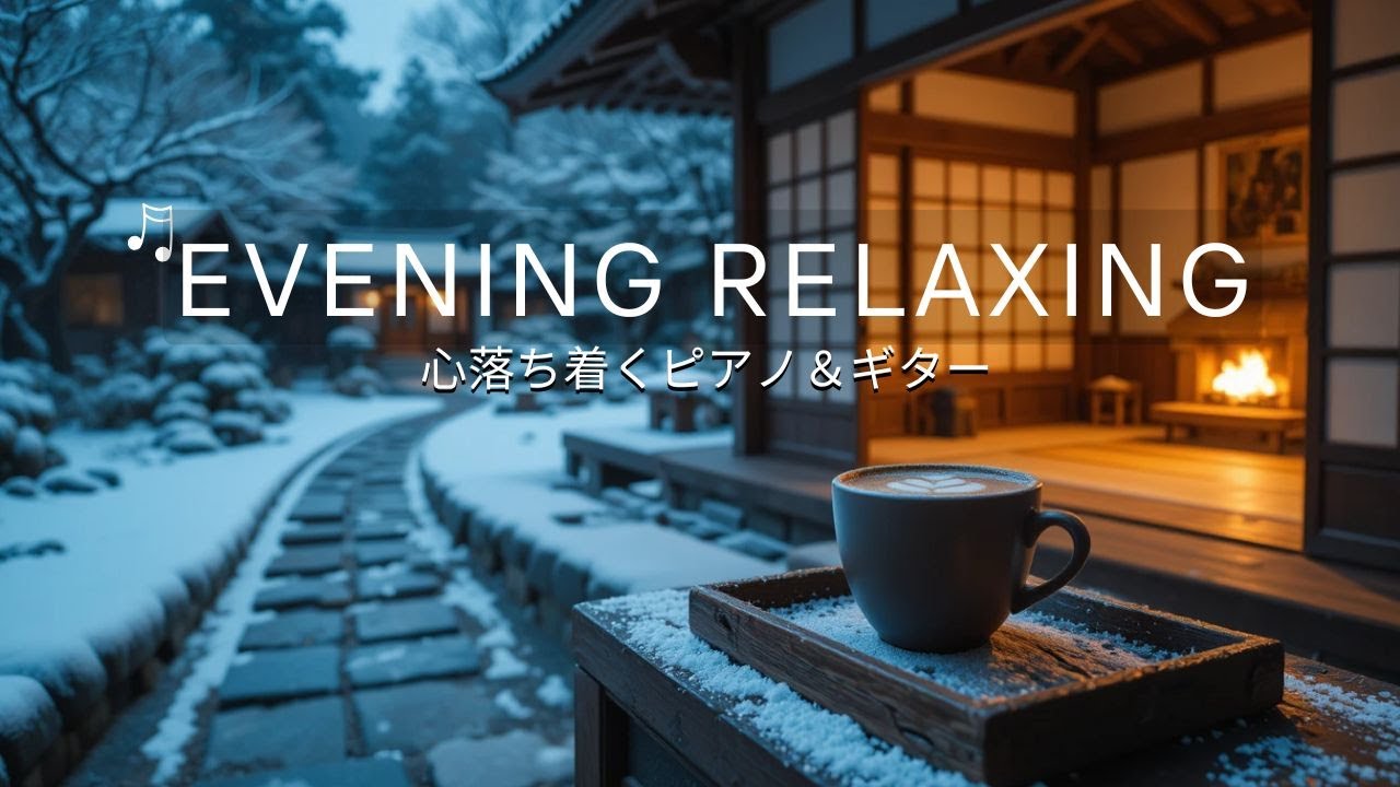 【冬カフェBGM】冬のコーヒーショップで過ごす落ち着いた午後☕❄️Calm Piano & Guitar | Study, Work, Relax