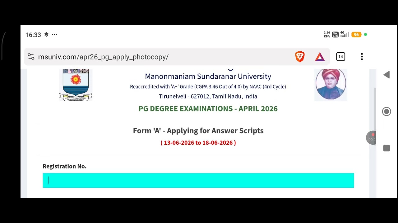 MS University April 2026 PG Affiliated College Result Published!!