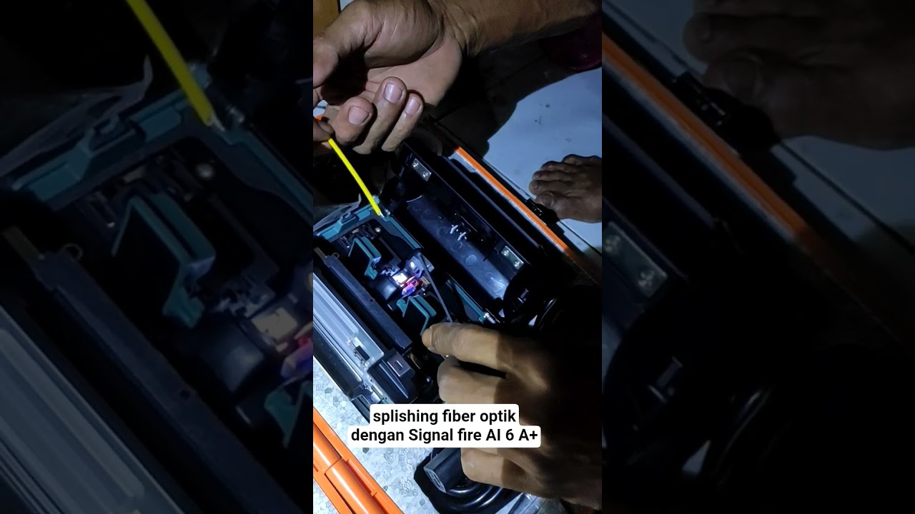 Sambung fiber optik dengan Splicer SIGNAL FIRE AI 6A+ 