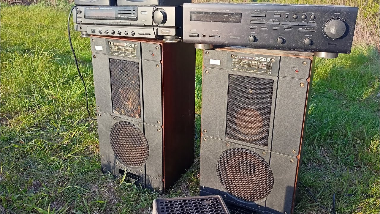 Ciekawe znaleziska audio na elektrośmieciach - Kolumny, wzmacniacze, amplituner Yamaha, głośniki