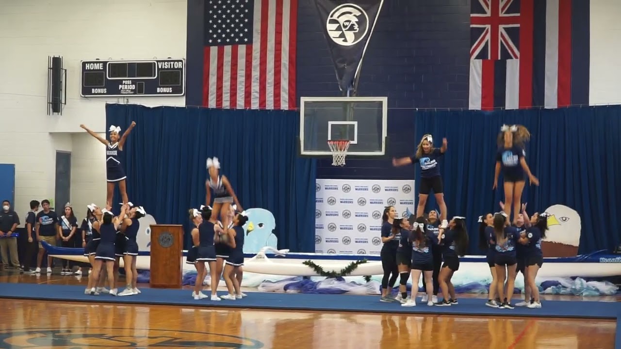 Waiakea High Cheerleaders and Cheer Alumni Performance at Male Cheer Closing Rally 2022-2023