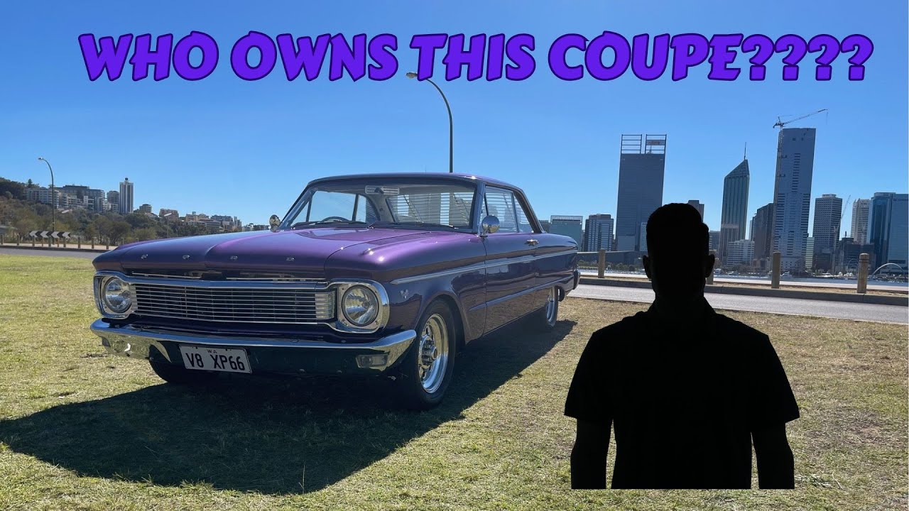 Ford Falcon Coupe XP 1966 года цвета Wild Violet мерцает на солнце Перта