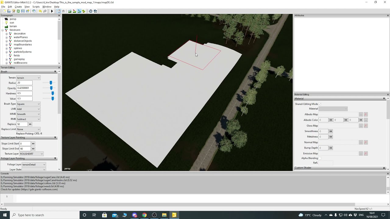 FS19 Field Dimensions by bitmap Giants editor script