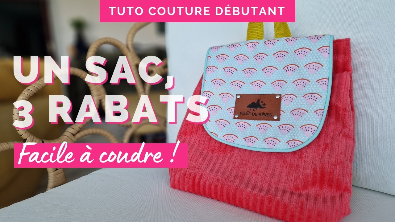 Tuto sac à dos enfant couture débutant : patron gratuit 🎒